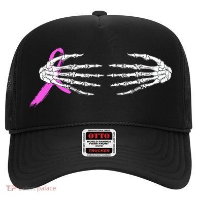 Breast Cancer Skeleton Hands Hat