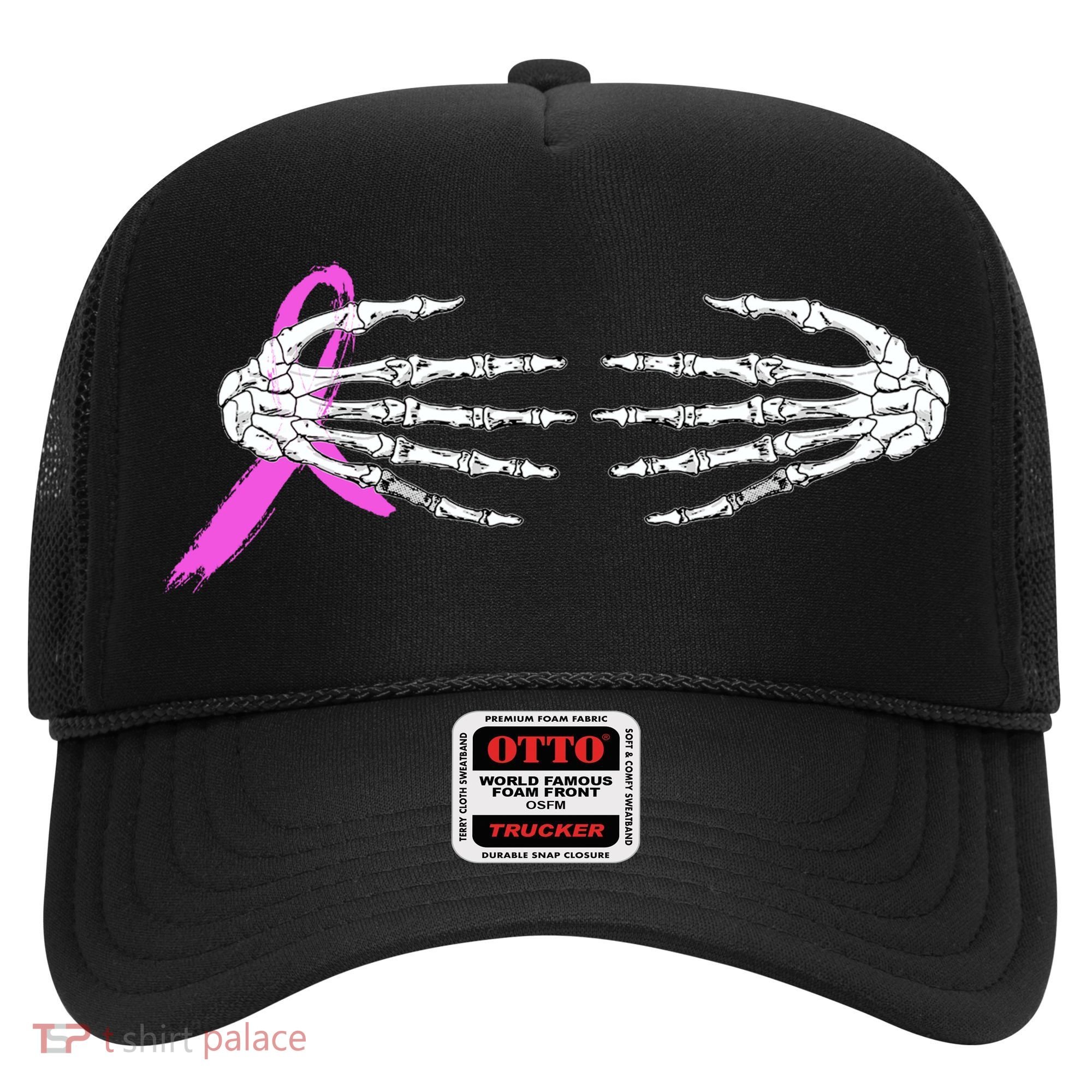 Breast Cancer Skeleton Hands Hat