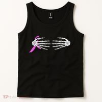 Breast Cancer Skeleton Hands Tank Top thumb 2