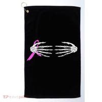 Breast Cancer Skeleton Hands Golf Towel thumb 0
