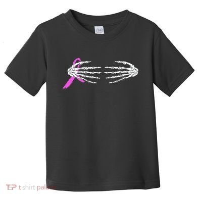 Breast Cancer Skeleton Hands Toddler T-Shirt