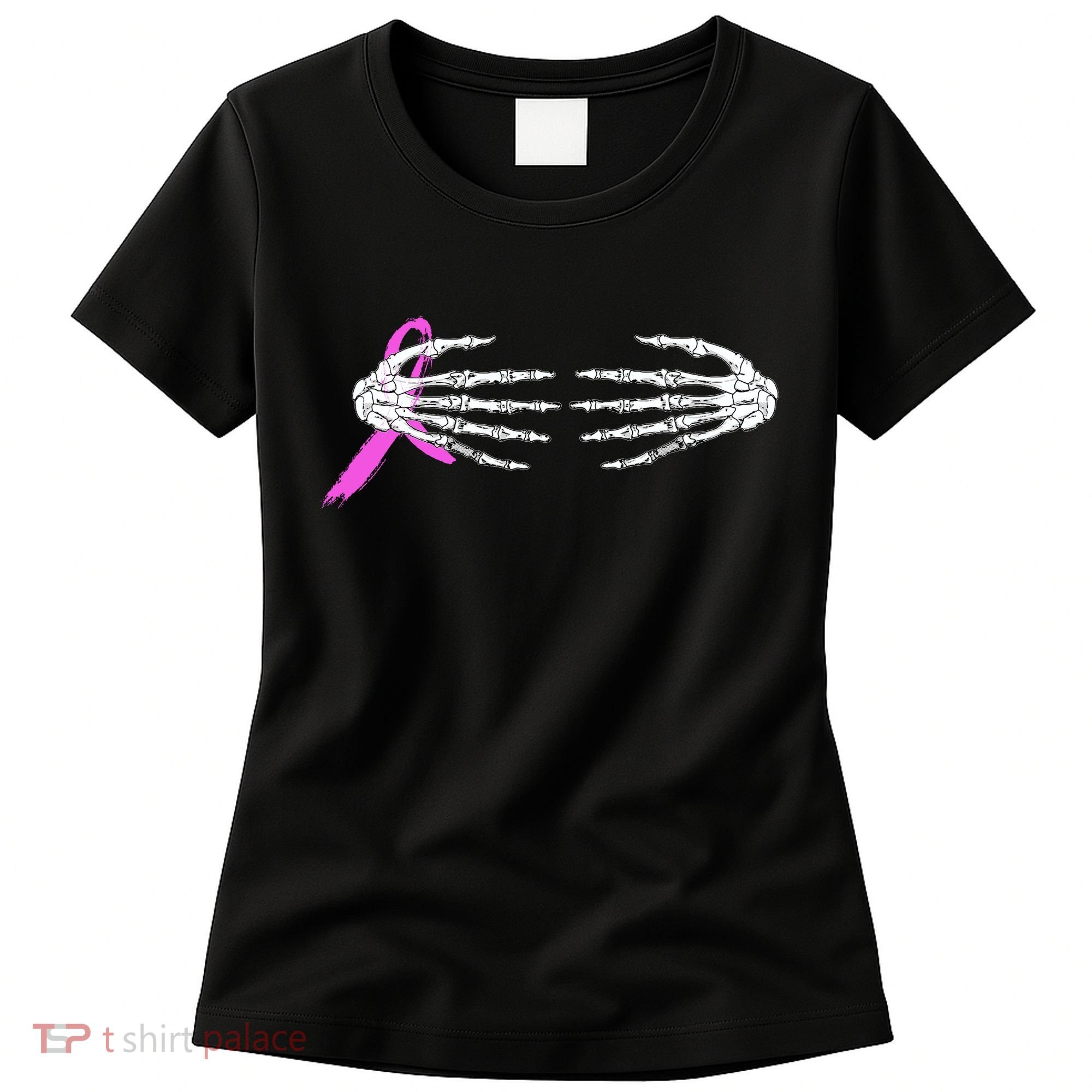 Breast Cancer Skeleton Hands Women's T-Shirt