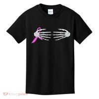 Breast Cancer Skeleton Hands Kids T-Shirt thumb 0