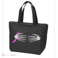 Breast Cancer Skeleton Hands Tote Bag thumb 3