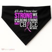 Breast Cancer Strong USA-Made Doggie Bandana thumb 0