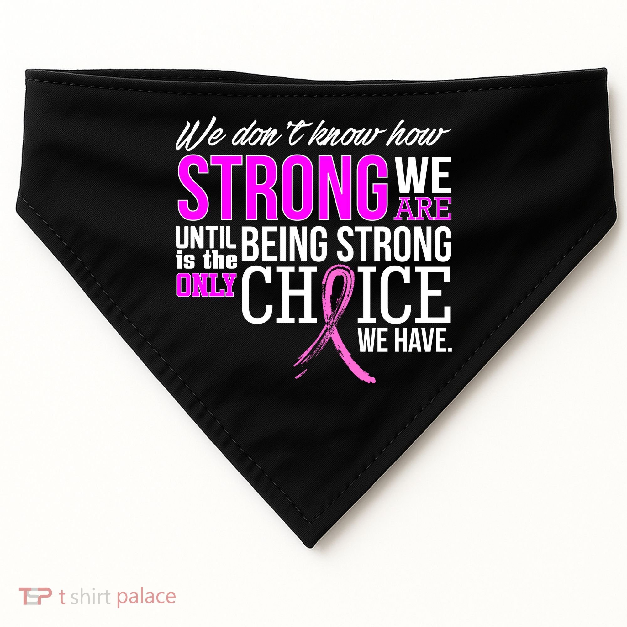 Breast Cancer Strong USA-Made Doggie Bandana