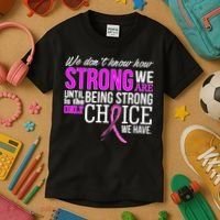 Breast Cancer Strong Kids T-Shirt thumb 3