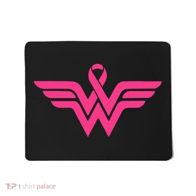 Breast Cancer Superhero Ribbon Logo Mousepad