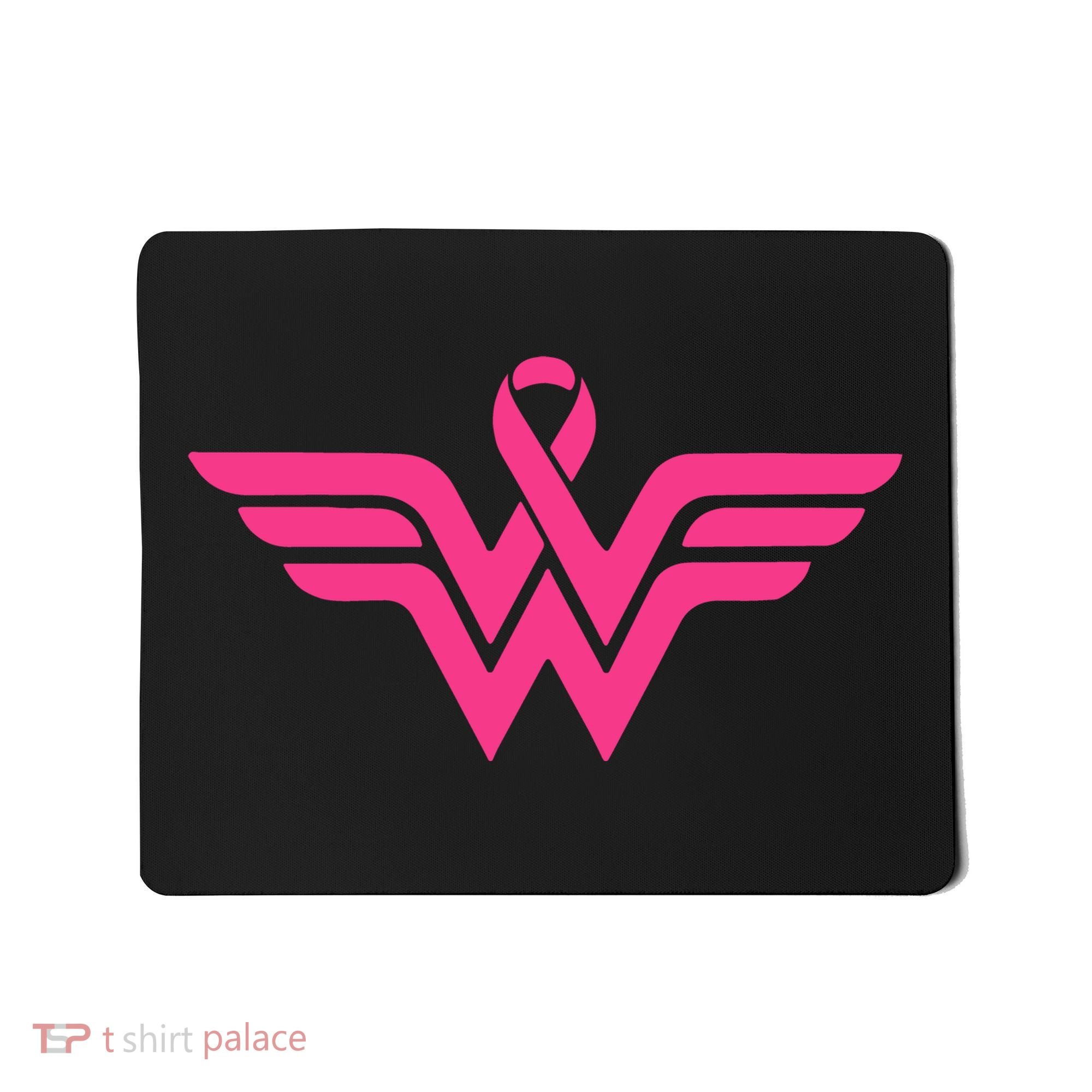 Breast Cancer Superhero Ribbon Logo Mousepad