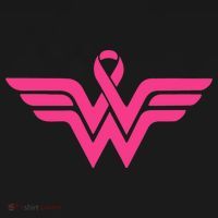 Breast Cancer Superhero Ribbon Logo Mousepad thumb 1