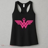 Breast Cancer Superhero Ribbon Logo Women's Tank Top thumb 3