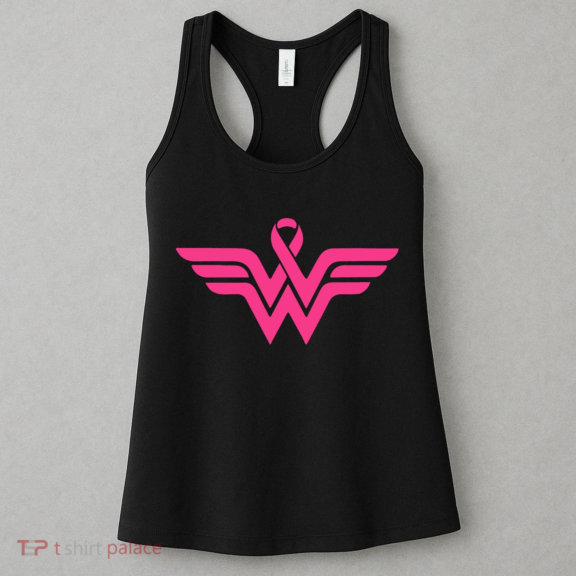 Breast Cancer Superhero Ribbon Logo Women's Tank Top