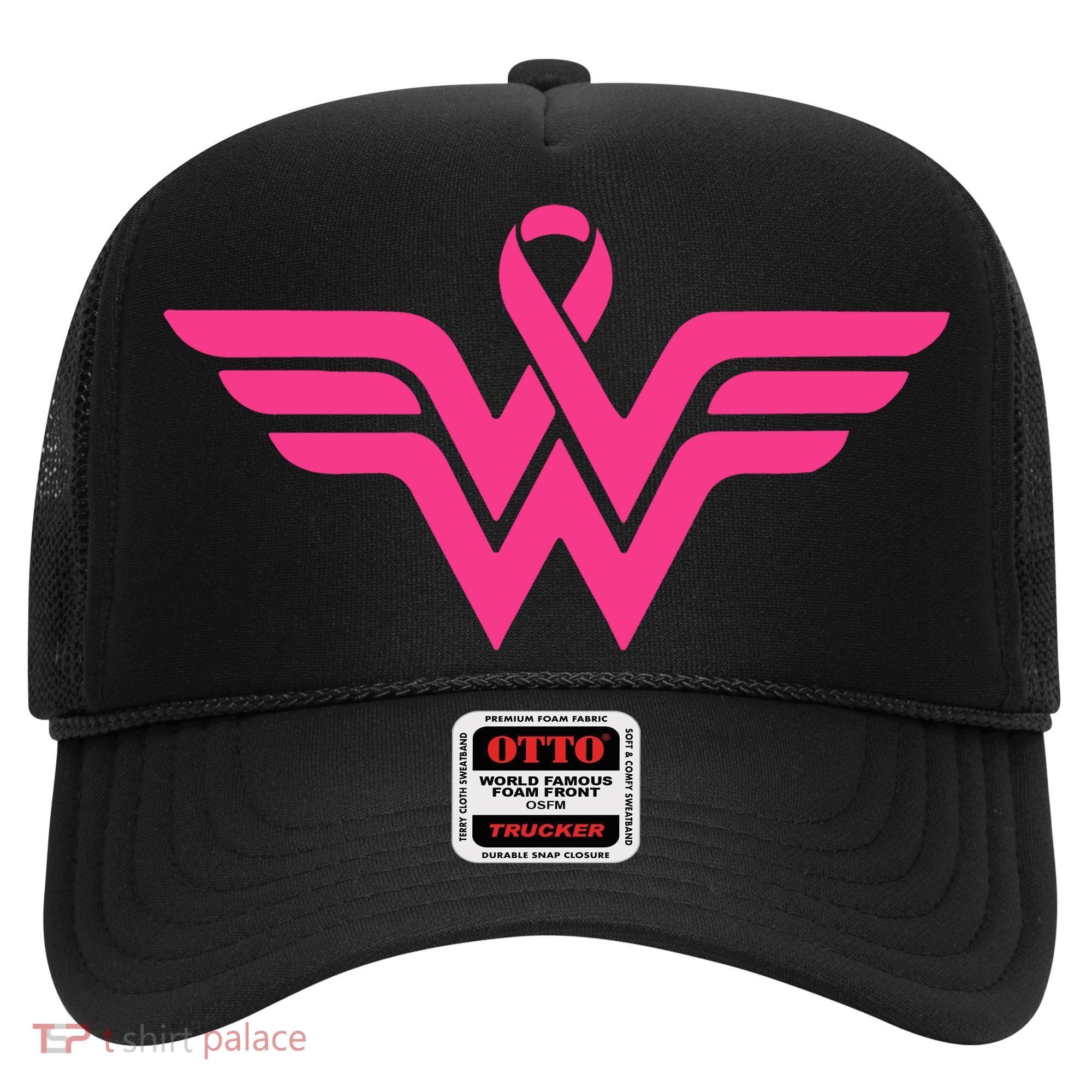 Breast Cancer Superhero Ribbon Logo Hat