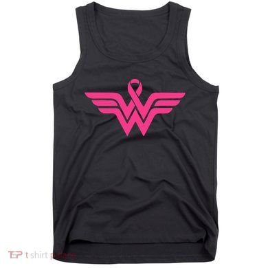 Breast Cancer Superhero Ribbon Logo Tank Top