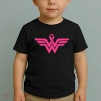 Breast Cancer Superhero Ribbon Logo Toddler T-Shirt thumb 2