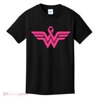 Breast Cancer Superhero Ribbon Logo Kids T-Shirt thumb 0
