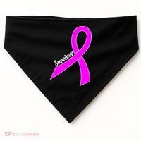 Breast Cancer Survivor USA-Made Doggie Bandana thumb 0