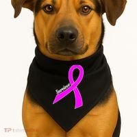 Breast Cancer Survivor USA-Made Doggie Bandana thumb 1