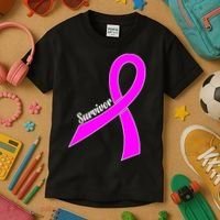 Breast Cancer Survivor Kids T-Shirt thumb 3