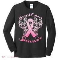 Breast Cancer Survivor Awareness Kids Long Sleeve Shirt thumb 0