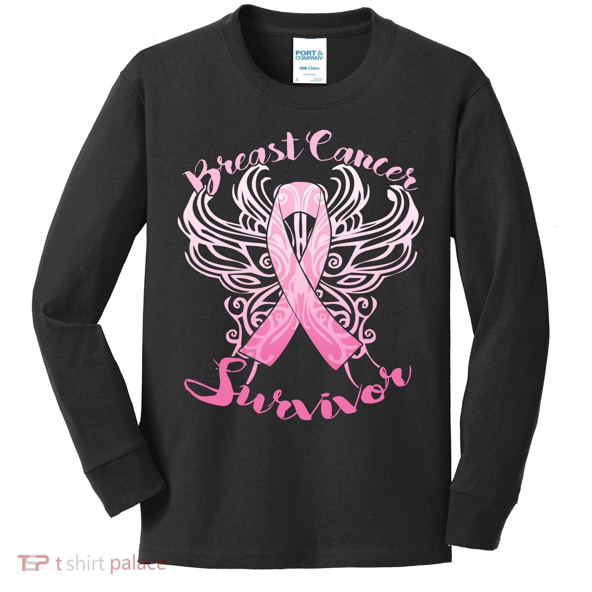 Breast Cancer Survivor Awareness Kids Long Sleeve Shirt