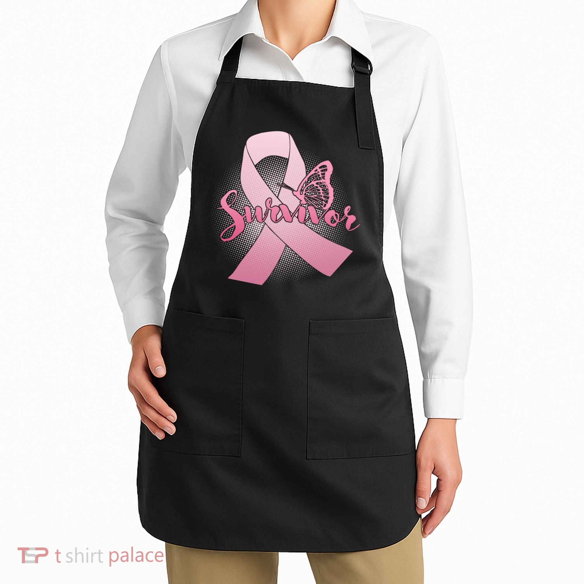 Breast Cancer Survivor Butterfly Apron
