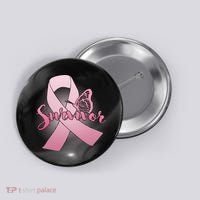 Breast Cancer Survivor Butterfly Button thumb 0