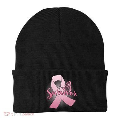 Breast Cancer Survivor Butterfly Beanie