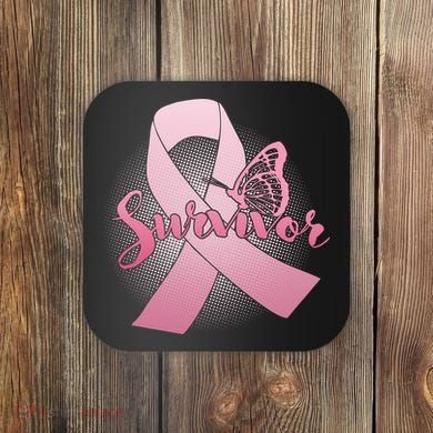 Breast Cancer Survivor Butterfly Coaster