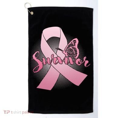 Breast Cancer Survivor Butterfly Golf Towel