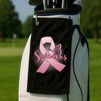 Breast Cancer Survivor Butterfly Golf Towel thumb 2