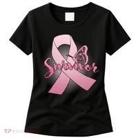 Breast Cancer Survivor Butterfly Women's T-Shirt thumb 0