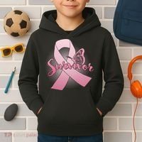 Breast Cancer Survivor Butterfly Kids Hoodie thumb 2