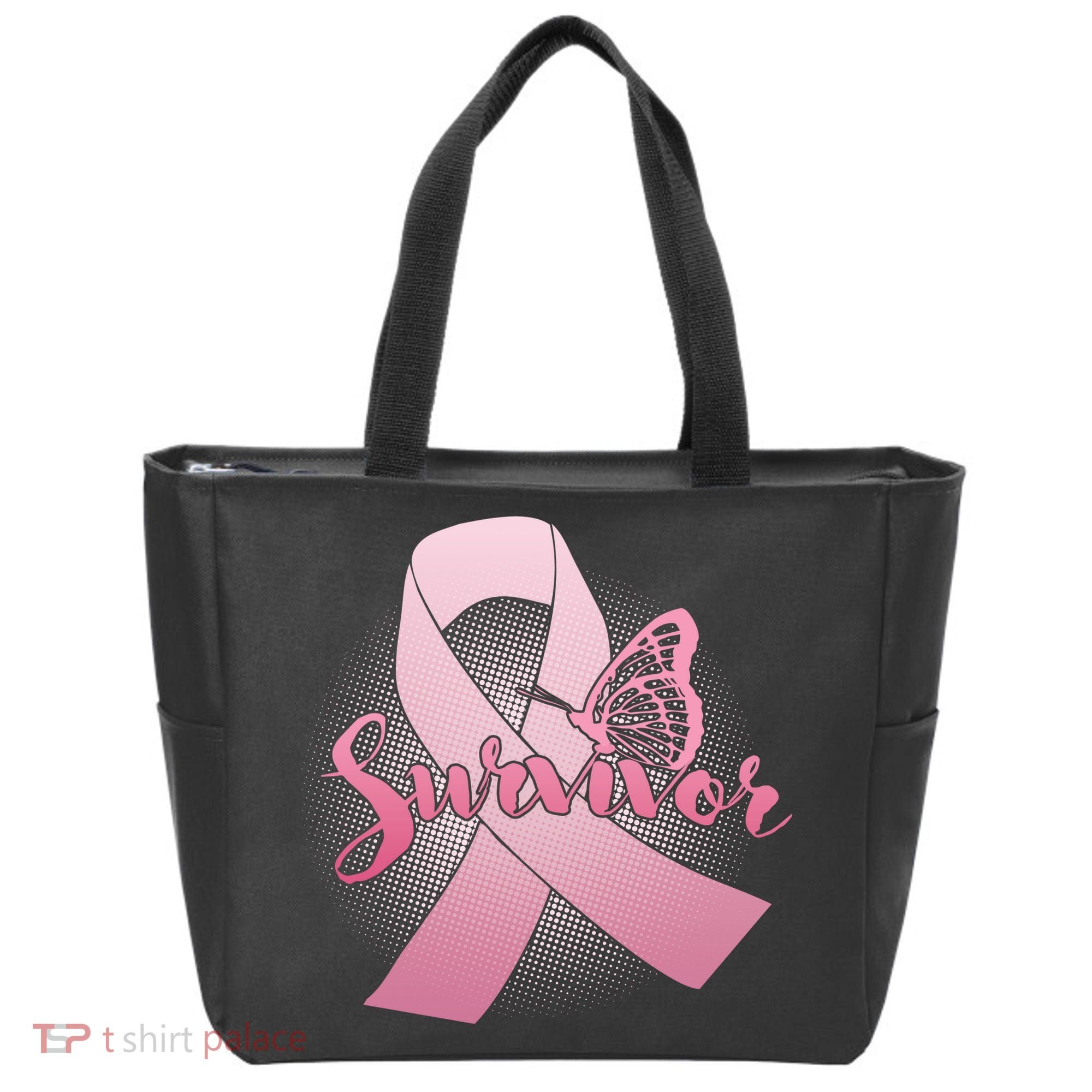 Breast Cancer Survivor Butterfly Tote Bag