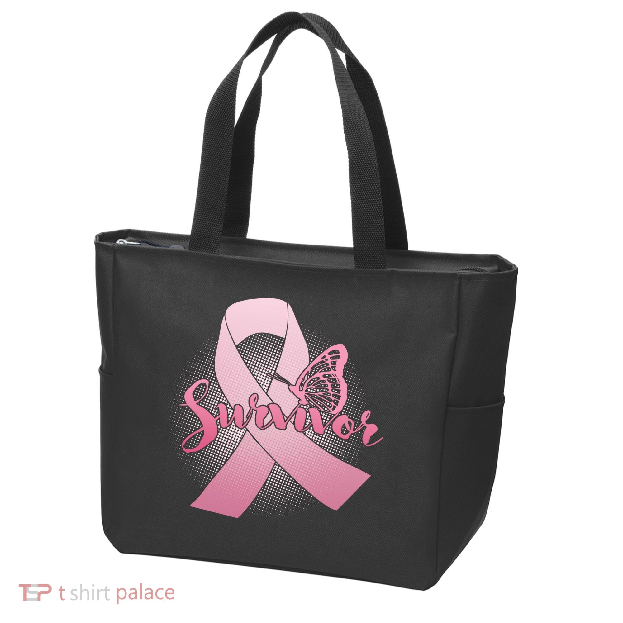 Breast Cancer Survivor Butterfly Tote Bag