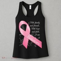 Breast Cancer Survivor Family Friends Hope Faith Women's Tank Top thumb 3