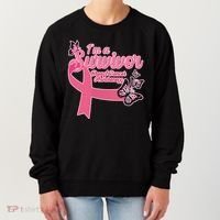 Breast Cancer Survivor Fighter Warrior Butterflies Women's Sweatshirt thumb 0