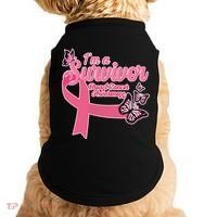 Breast Cancer Survivor Fighter Warrior Butterflies Doggie Tank thumb 0
