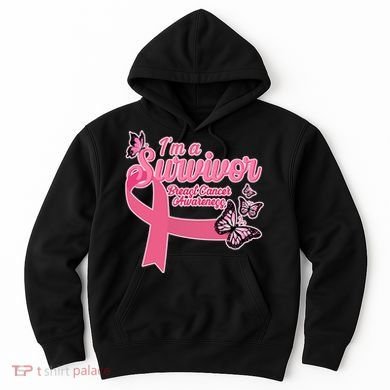 Breast Cancer Survivor Fighter Warrior Butterflies Hoodie