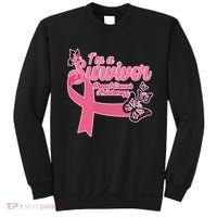 Breast Cancer Survivor Fighter Warrior Butterflies Sweatshirt thumb 0