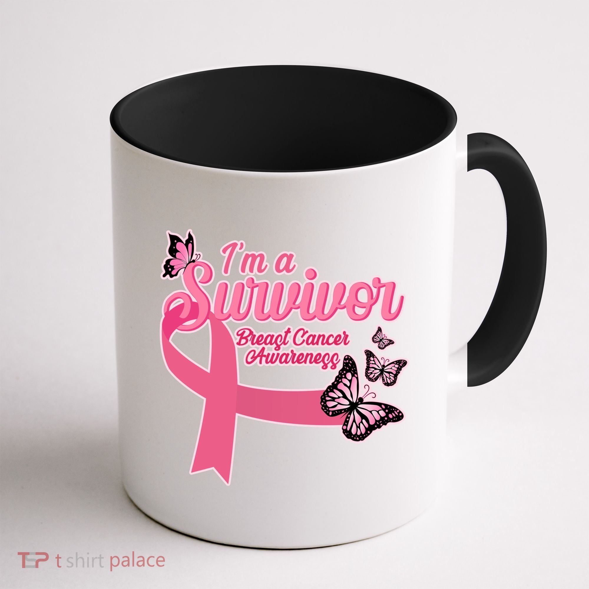 Breast Cancer Survivor Fighter Warrior Butterflies Coffee Mug
