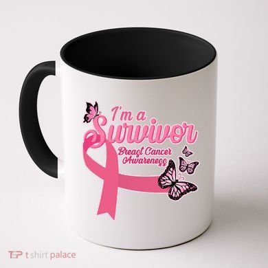 Breast Cancer Survivor Fighter Warrior Butterflies Coffee Mug