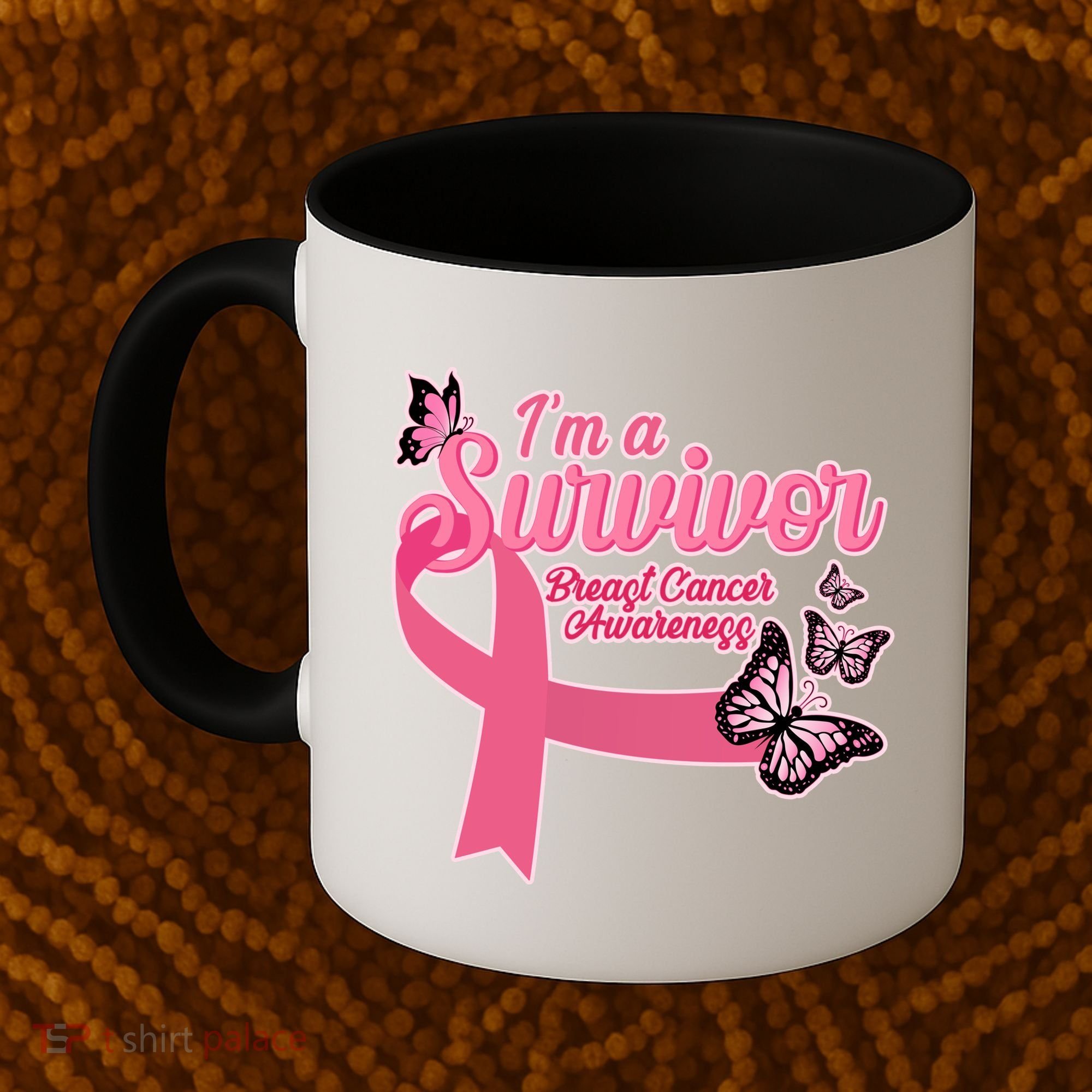 Breast Cancer Survivor Fighter Warrior Butterflies Coffee Mug