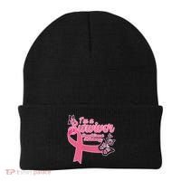 Breast Cancer Survivor Fighter Warrior Butterflies Beanie thumb 0