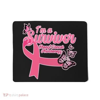 Breast Cancer Survivor Fighter Warrior Butterflies Mousepad