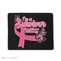 Breast Cancer Survivor Fighter Warrior Butterflies Mousepad thumb 0