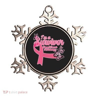 Breast Cancer Survivor Fighter Warrior Butterflies Ornament