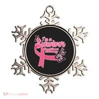 Breast Cancer Survivor Fighter Warrior Butterflies Ornament thumb 0