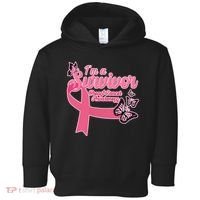 Breast Cancer Survivor Fighter Warrior Butterflies Toddler Hoodie thumb 0