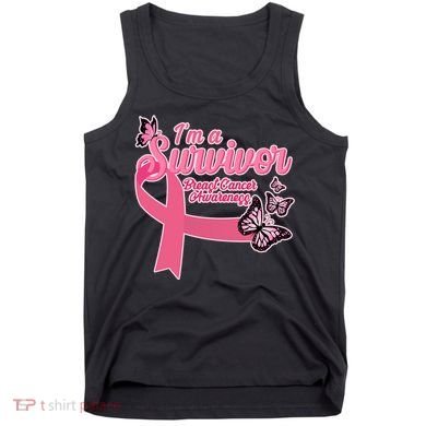 Breast Cancer Survivor Fighter Warrior Butterflies Tank Top